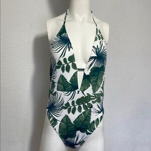 The vikini labTropical Green Leaf One Piece Swimsuit size L